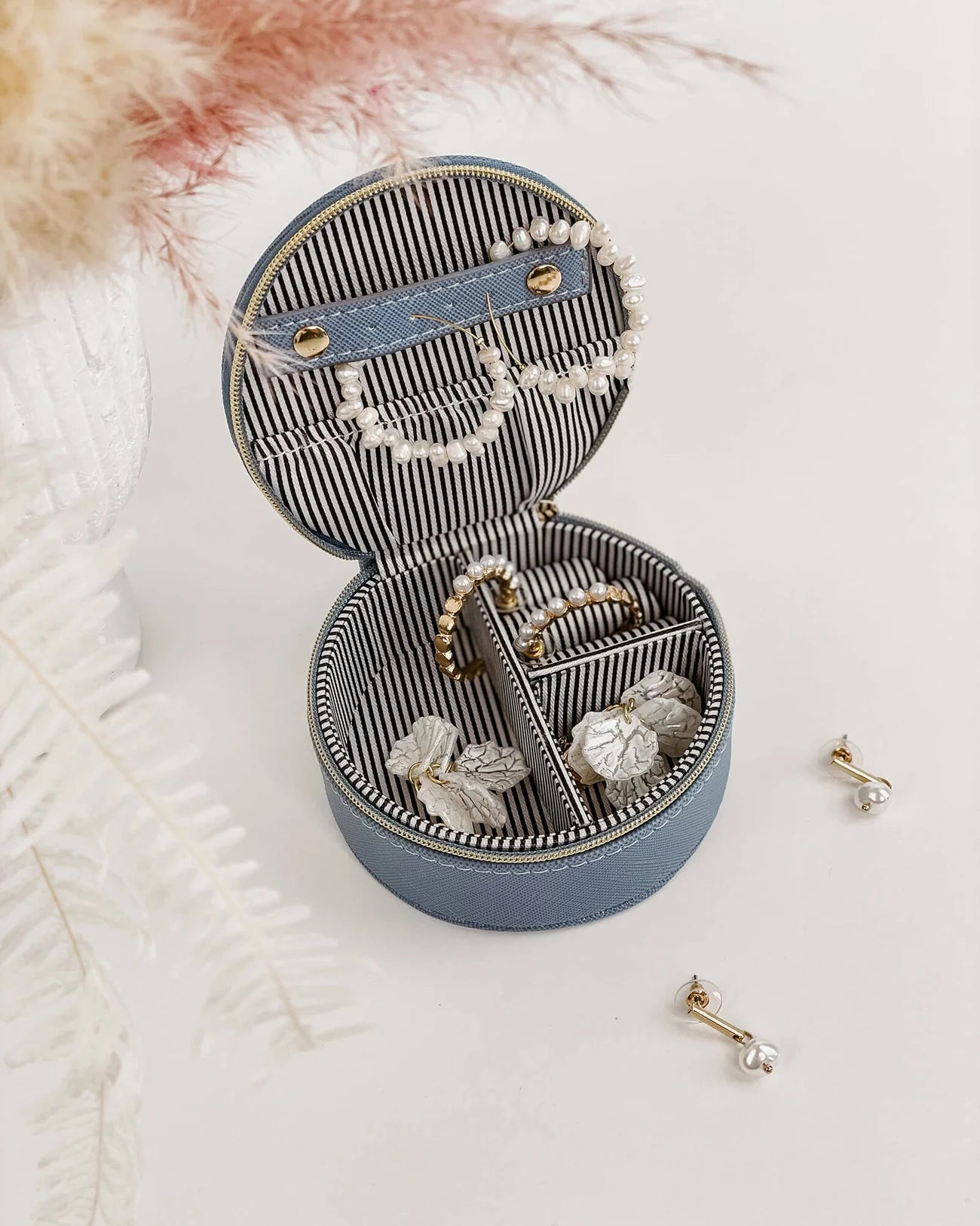 Collection of Louenhide Sisco Jewellery Box -Cloudy Blue in a gallery layout