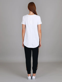 Collection of 3rd Story Jill Gold Star with Stripes T Shirt - White in a gallery layout