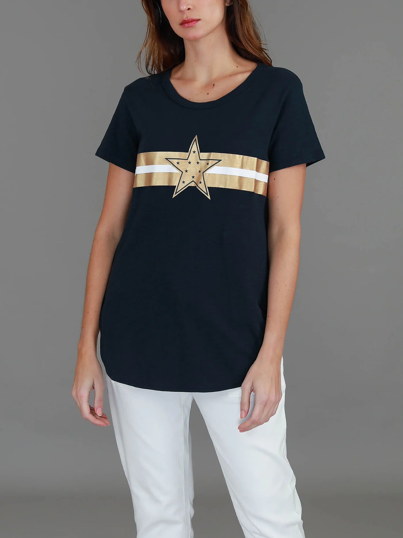3rd Story Jill Gold Star Short Sleeve Tee - Ink