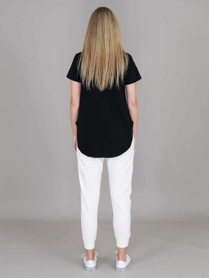 3rd Story Jill Gold Star with Stripes T Shirt - Black/Gold