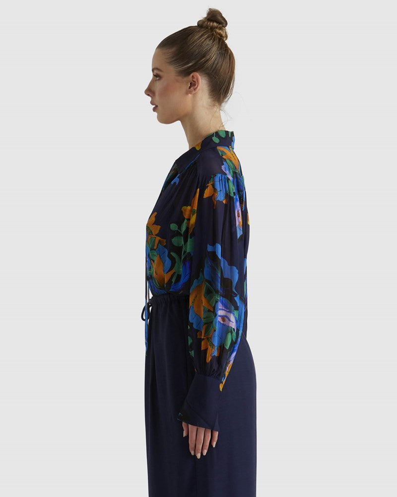 Fate and Becker Twilight Top - Navy Floral