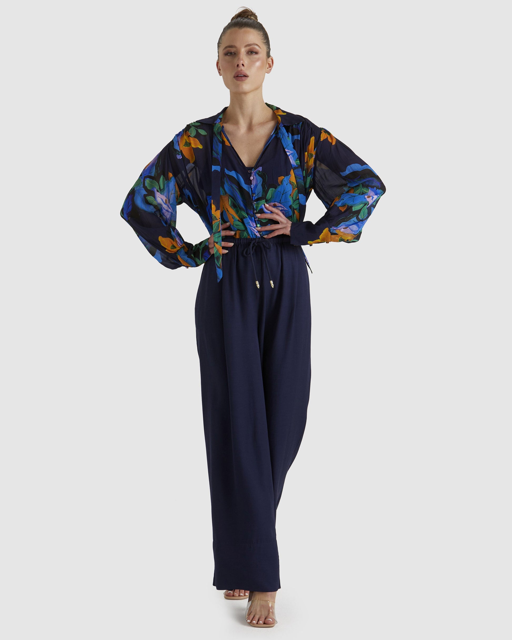 Fate and Becker Twilight Top - Navy Floral