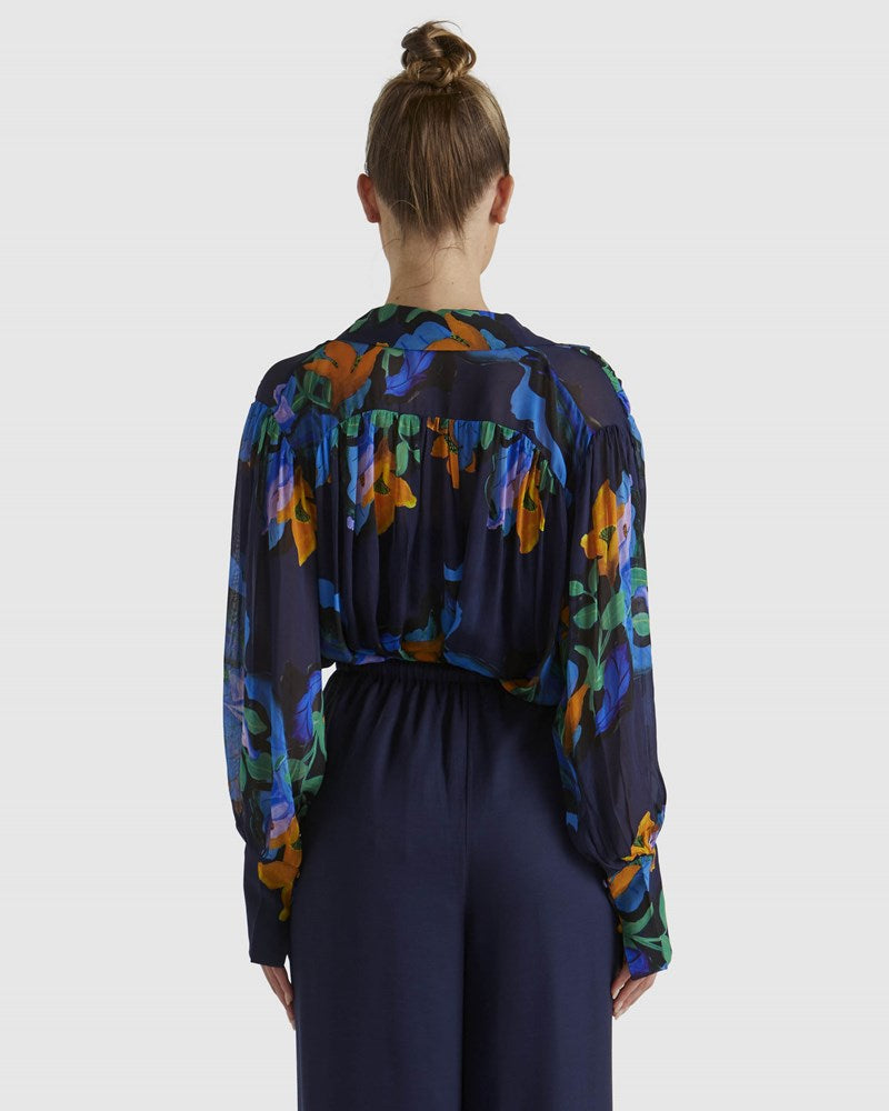 Collection of Fate and Becker Twilight Top - Navy Floral in a gallery layout