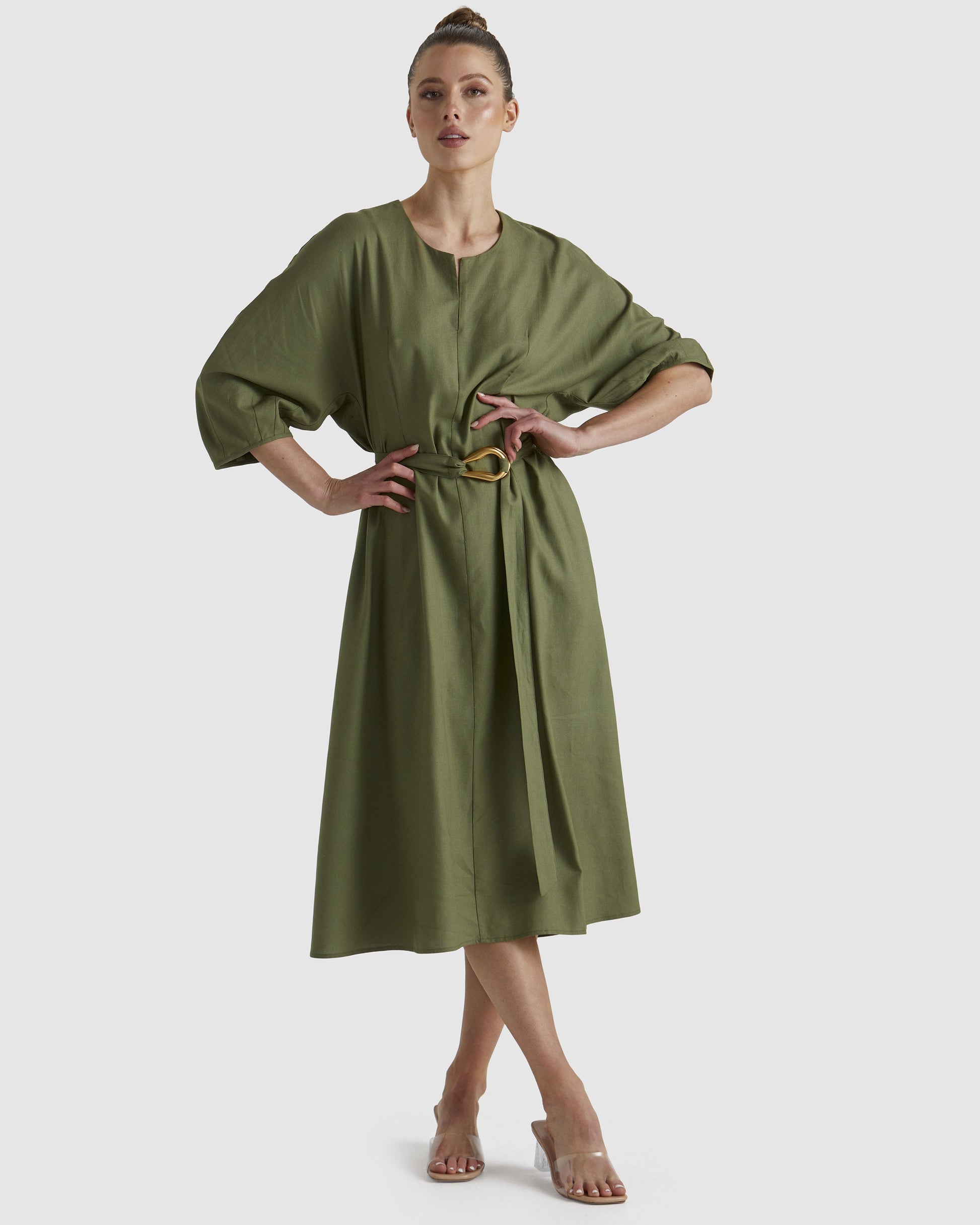 Fate & Becker Shoreline Dress - Khaki