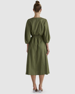 Collection of Fate & Becker Shoreline Dress - Khaki in a gallery layout