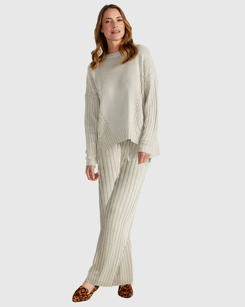 Collection of Fate and Becker Catalina Knit - Oyster in a gallery layout