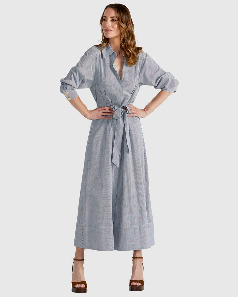 Fate and Becker Madras Dress - Black/White