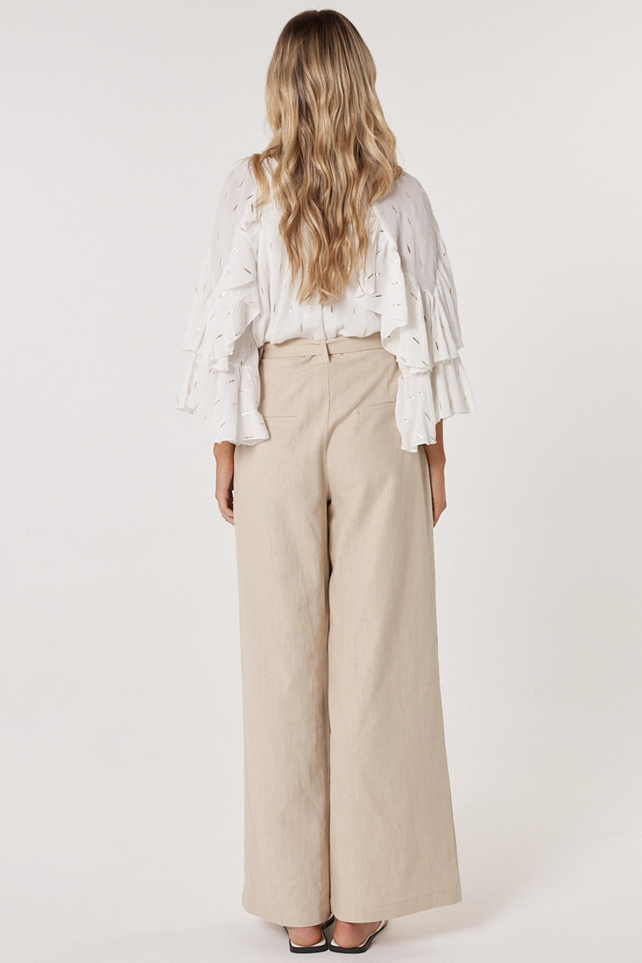 Fate and Becker Amara Belted Pant - Flax