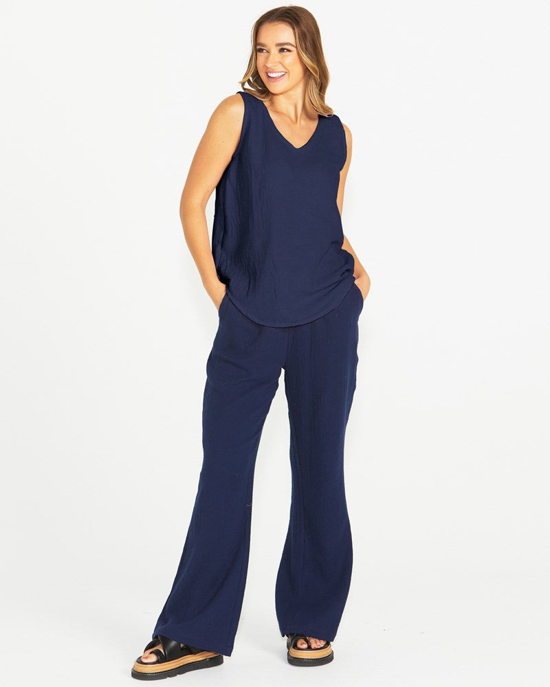 Collection of Sass Henny Tank - Navy in a gallery layout