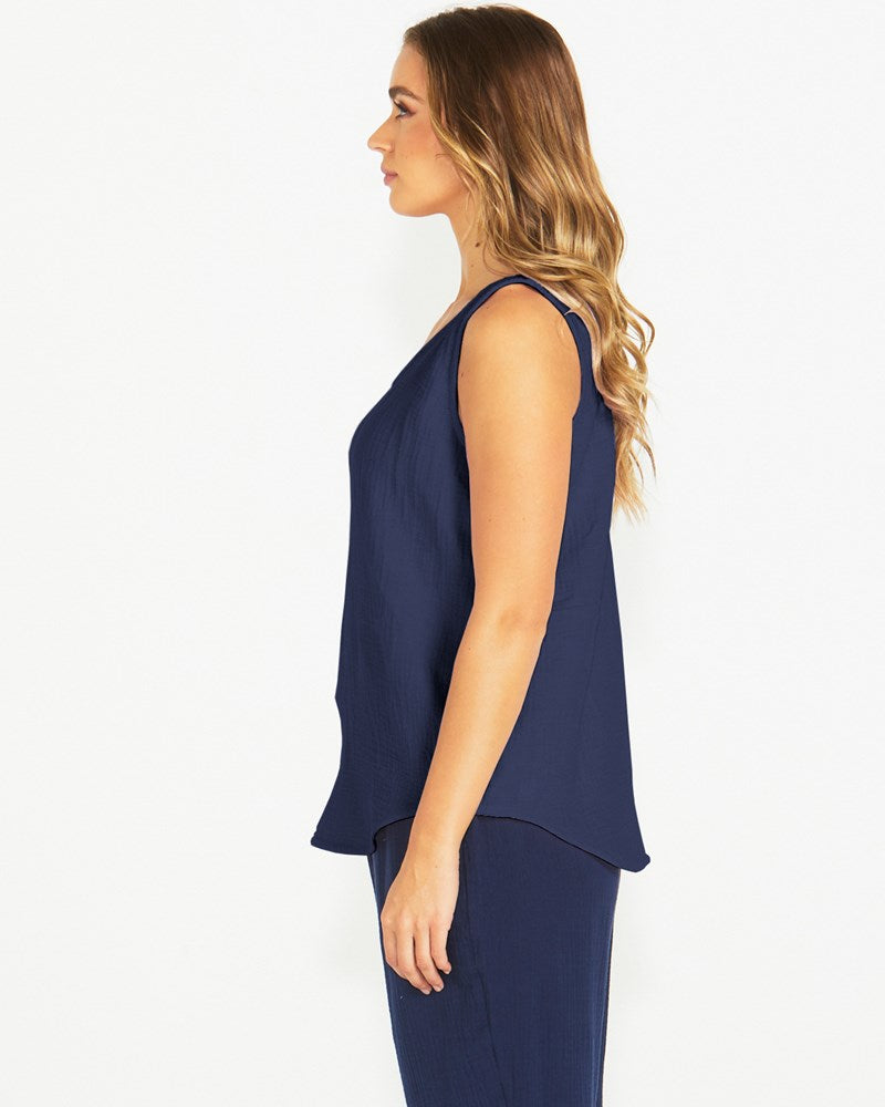Collection of Sass Henny Tank - Navy in a gallery layout