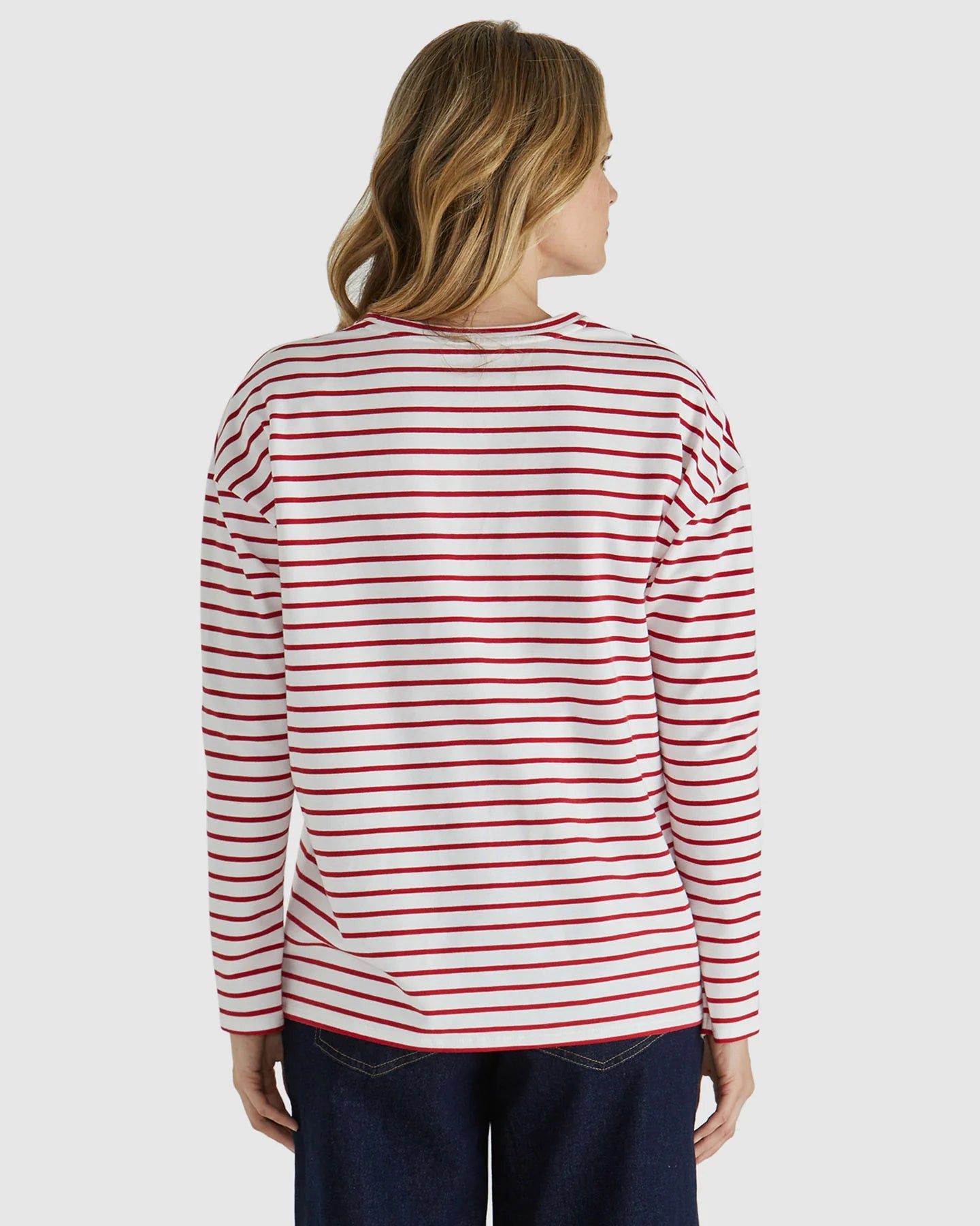 Collection of Sass Alma Top - White/Red in a gallery layout