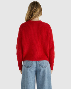 Collection of Sass Romee Cardi - Poppy Red in a gallery layout