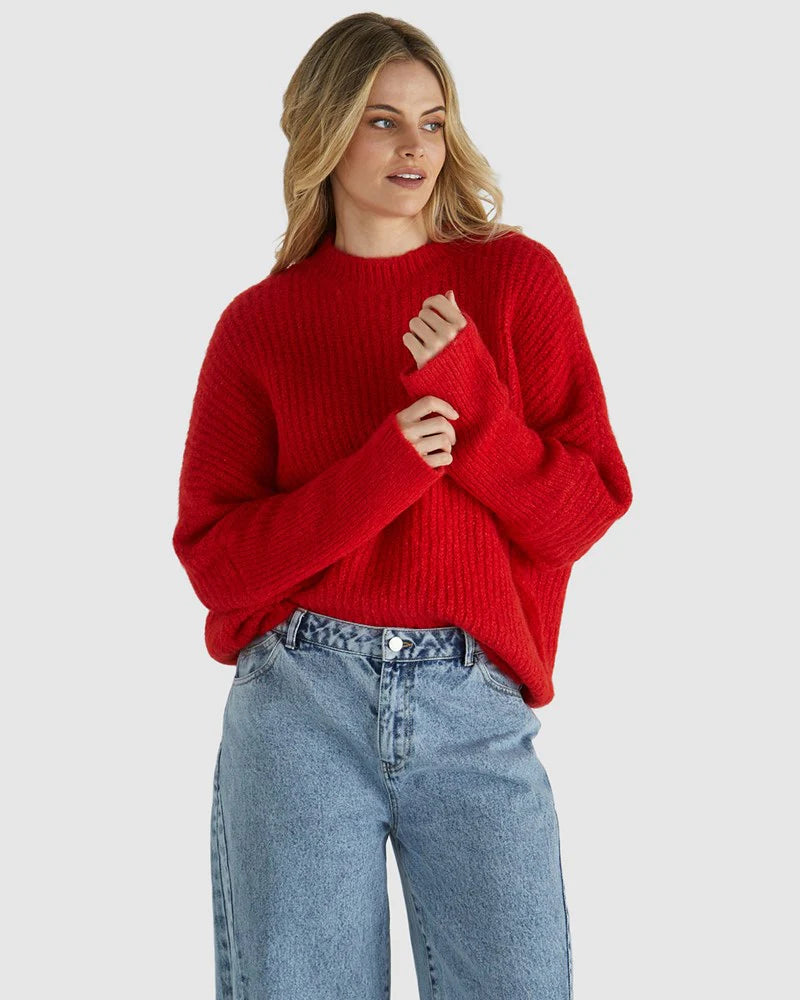 Sass Romee Knit - Poppy Red
