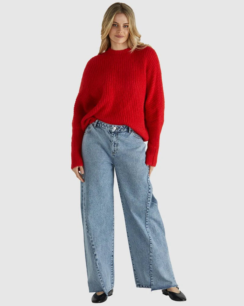 Sass Romee Knit - Poppy Red