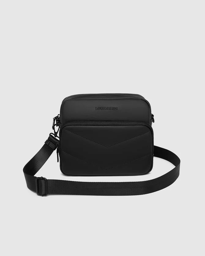 Collection of Louenhide London Camera Crossbody Bag- Black in a gallery layout