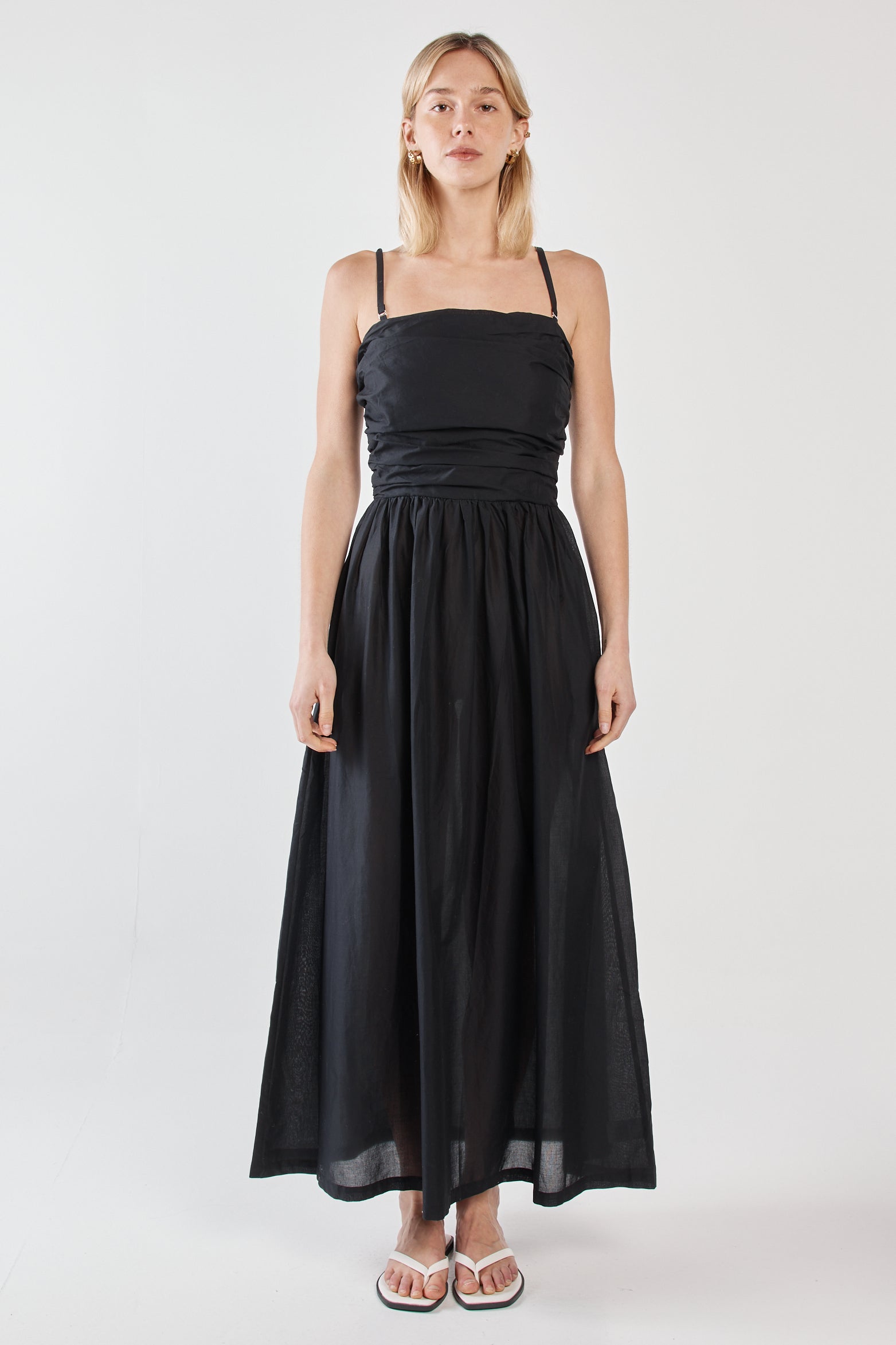 Collection of Sass Mina Strapless Dress - Black in a gallery layout