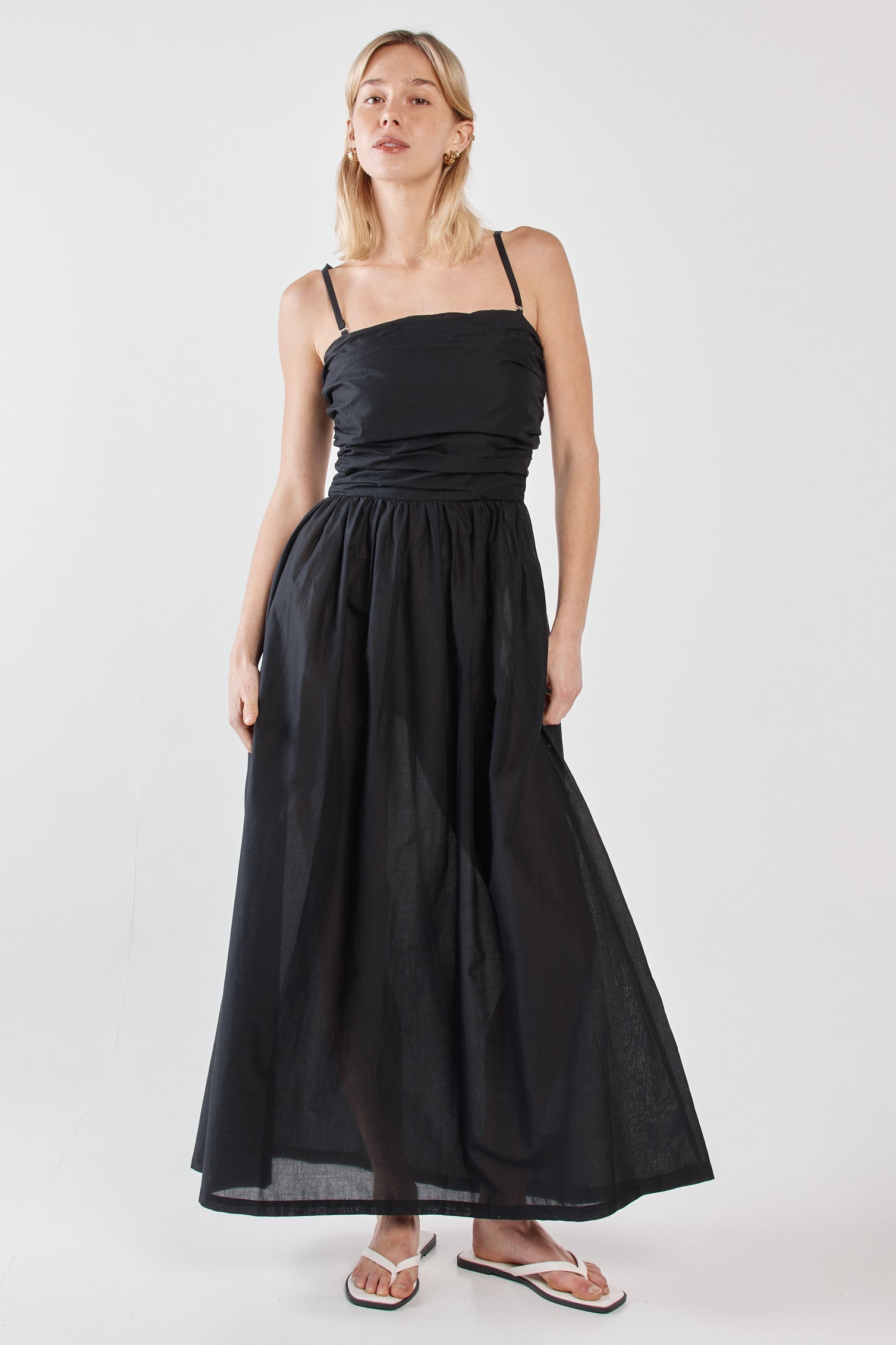 Collection of Sass Mina Strapless Dress - Black in a gallery layout