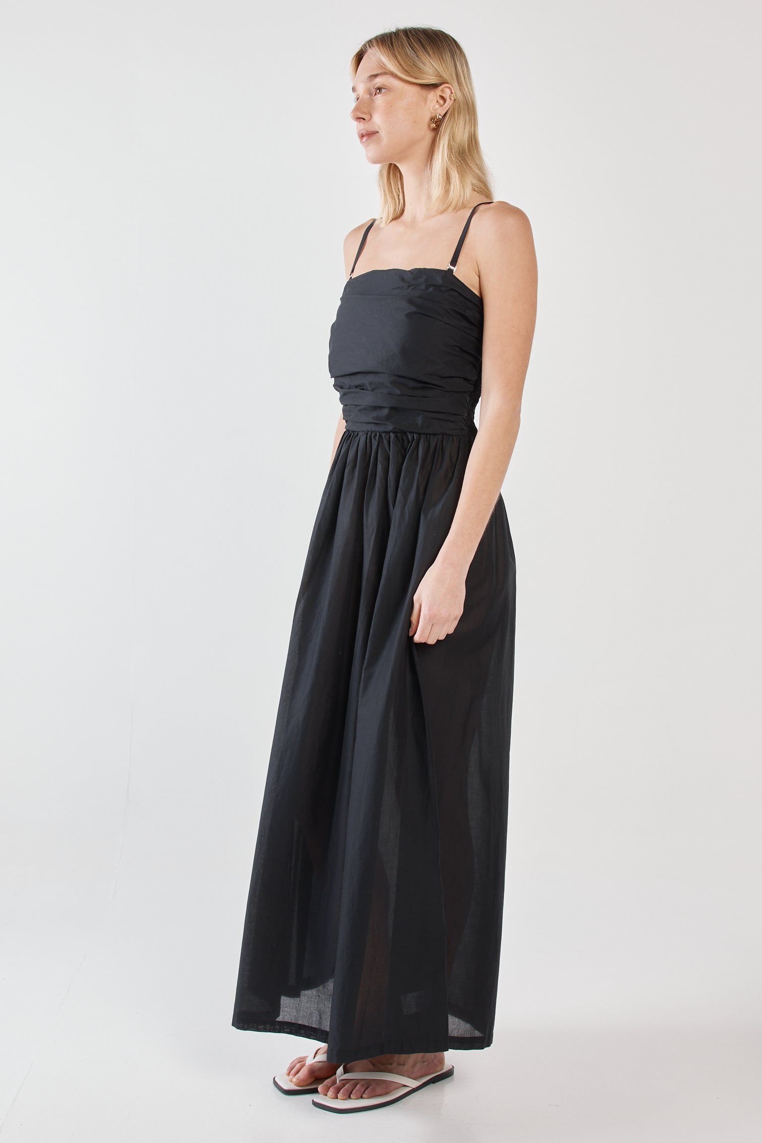 Collection of Sass Mina Strapless Dress - Black in a gallery layout