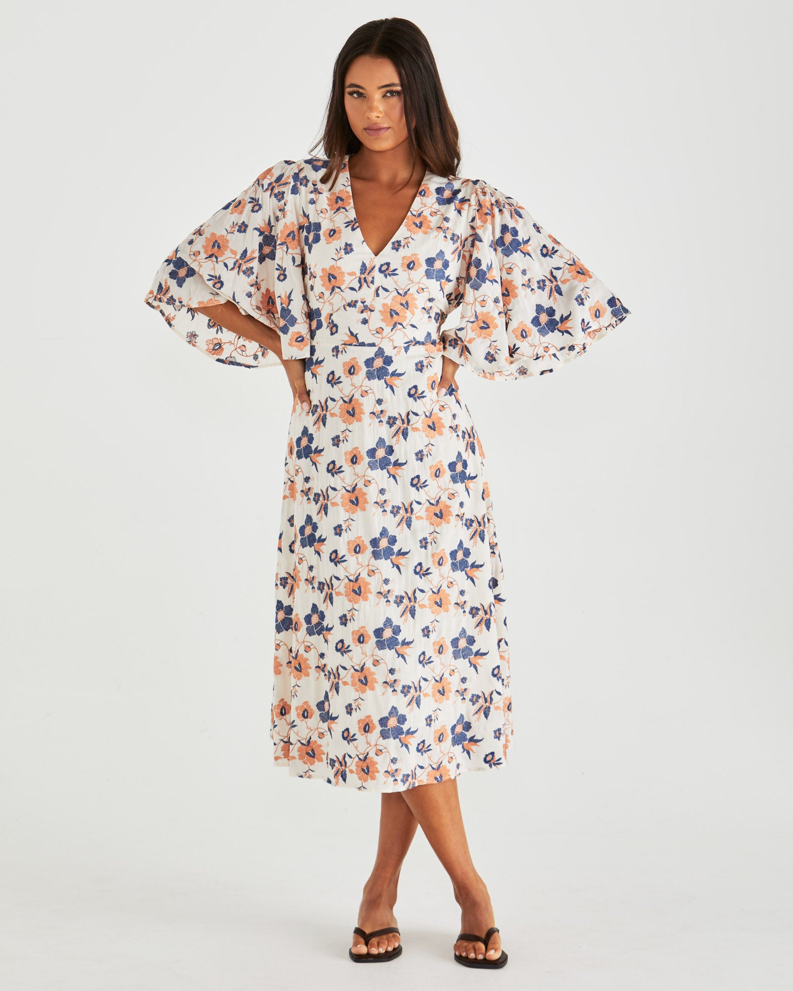 Collection of Sass Luca Dress - Floral Embroidery in a gallery layout
