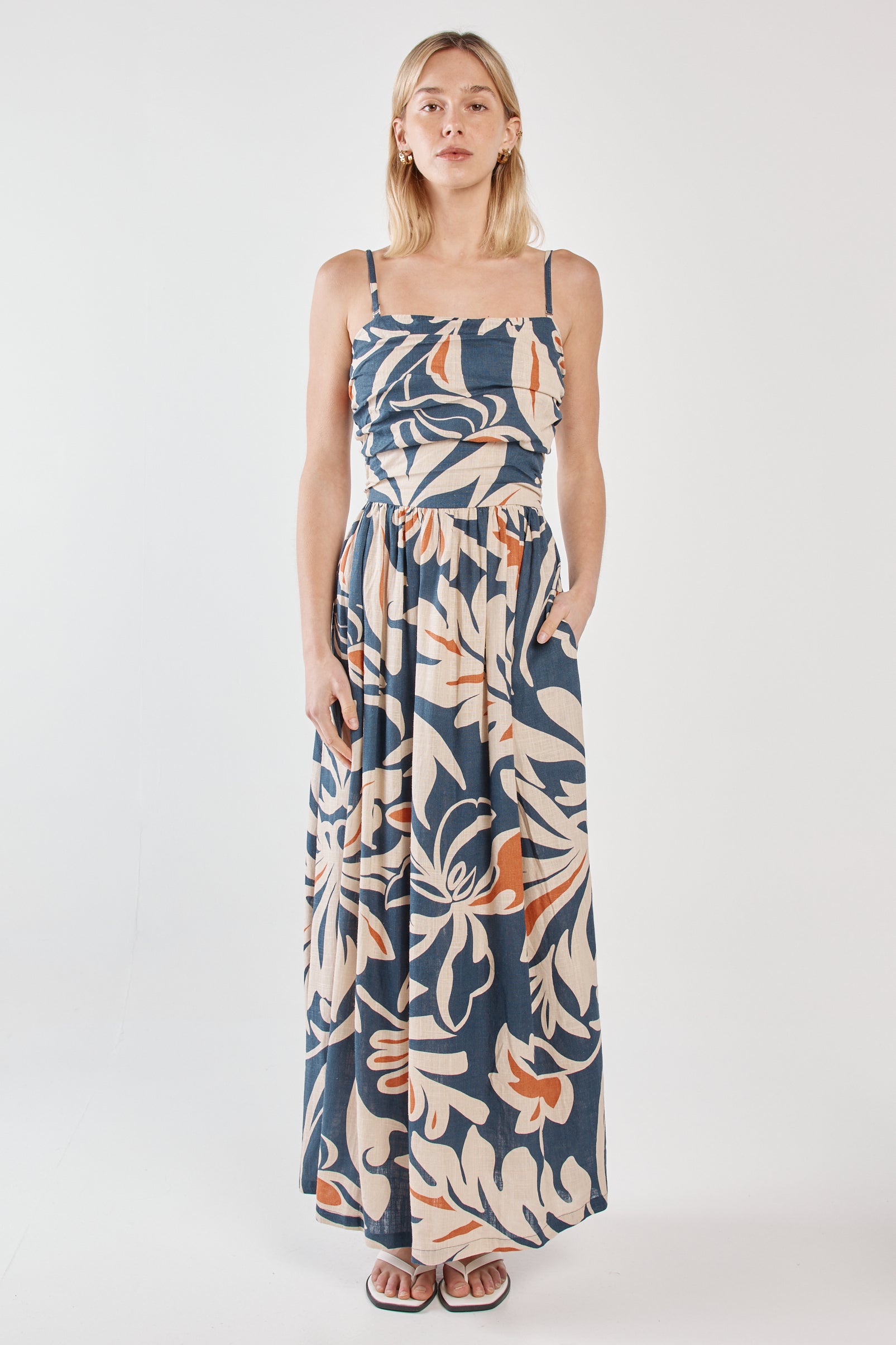 Sass Jana Strapless Dress - Wild Orchid Navy