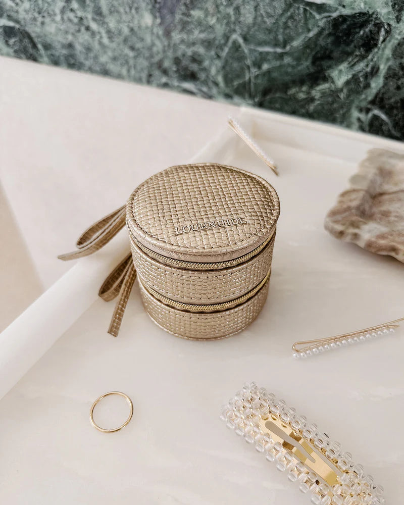 Collection of Louenhide Sofia Jewellery Box - Champagne in a gallery layout