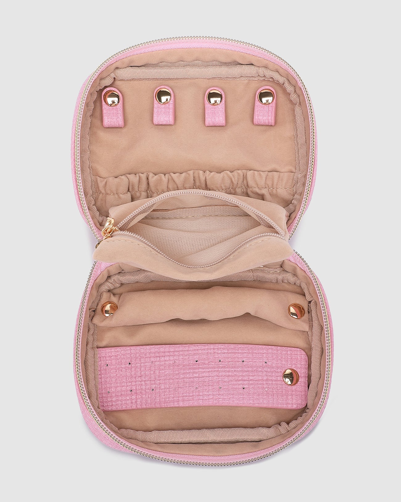Collection of Louenhide Rita Jewellery Case -Pastel Pink in a gallery layout