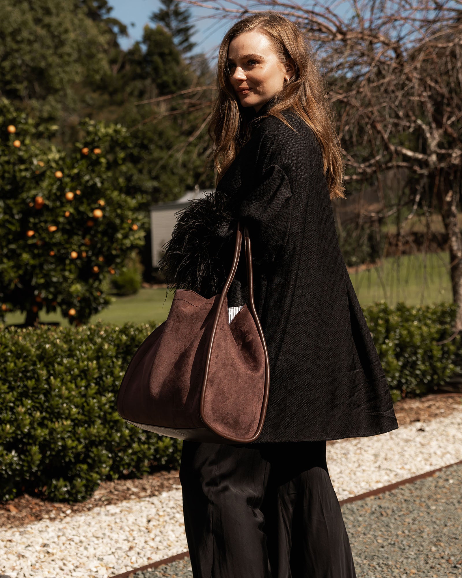 Collection of Louenhide Sutton Shoulder Bag - Chocolate in a gallery layout