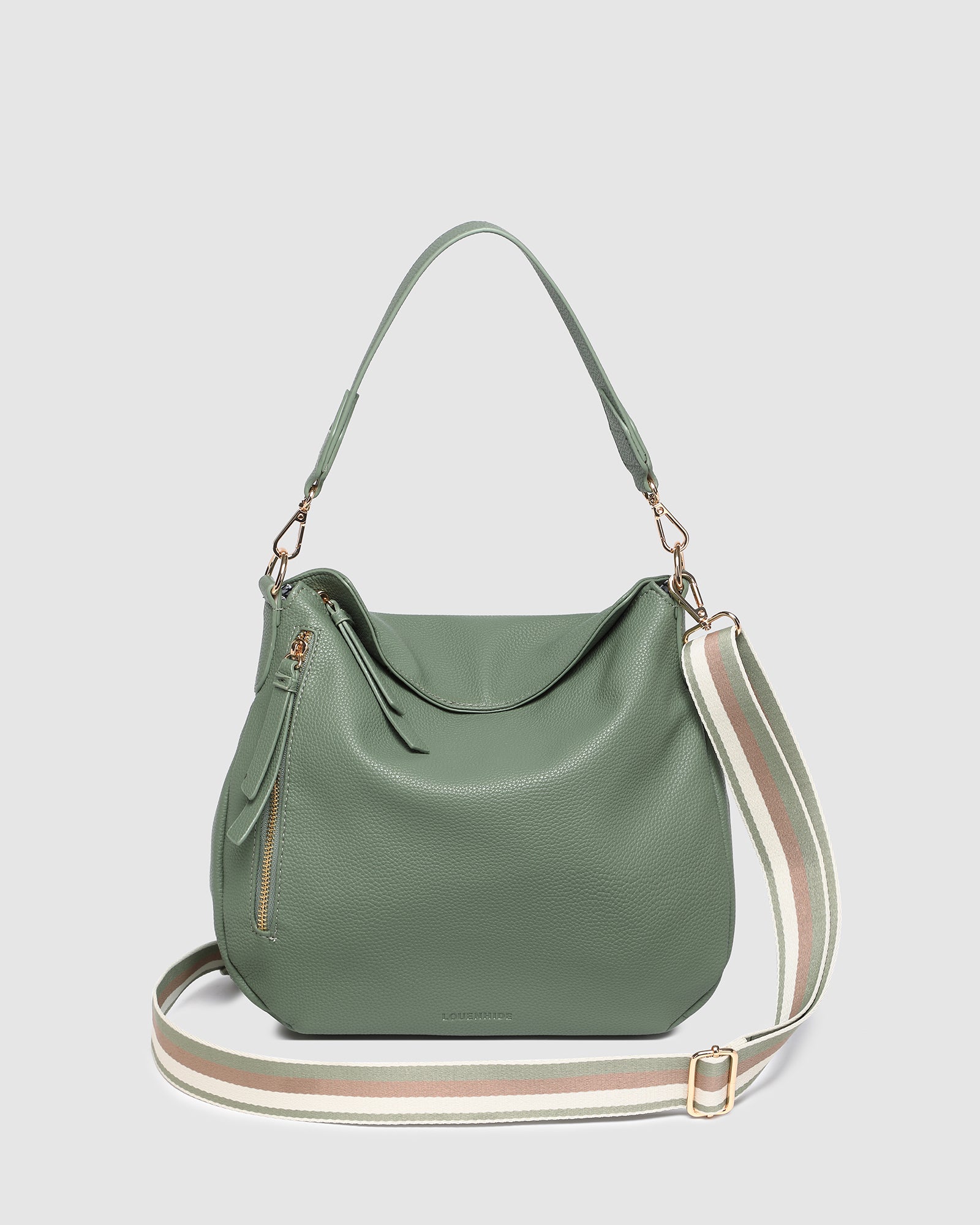 Collection of Louenhide Nadia Shoulder Bag - Sage Green in a gallery layout