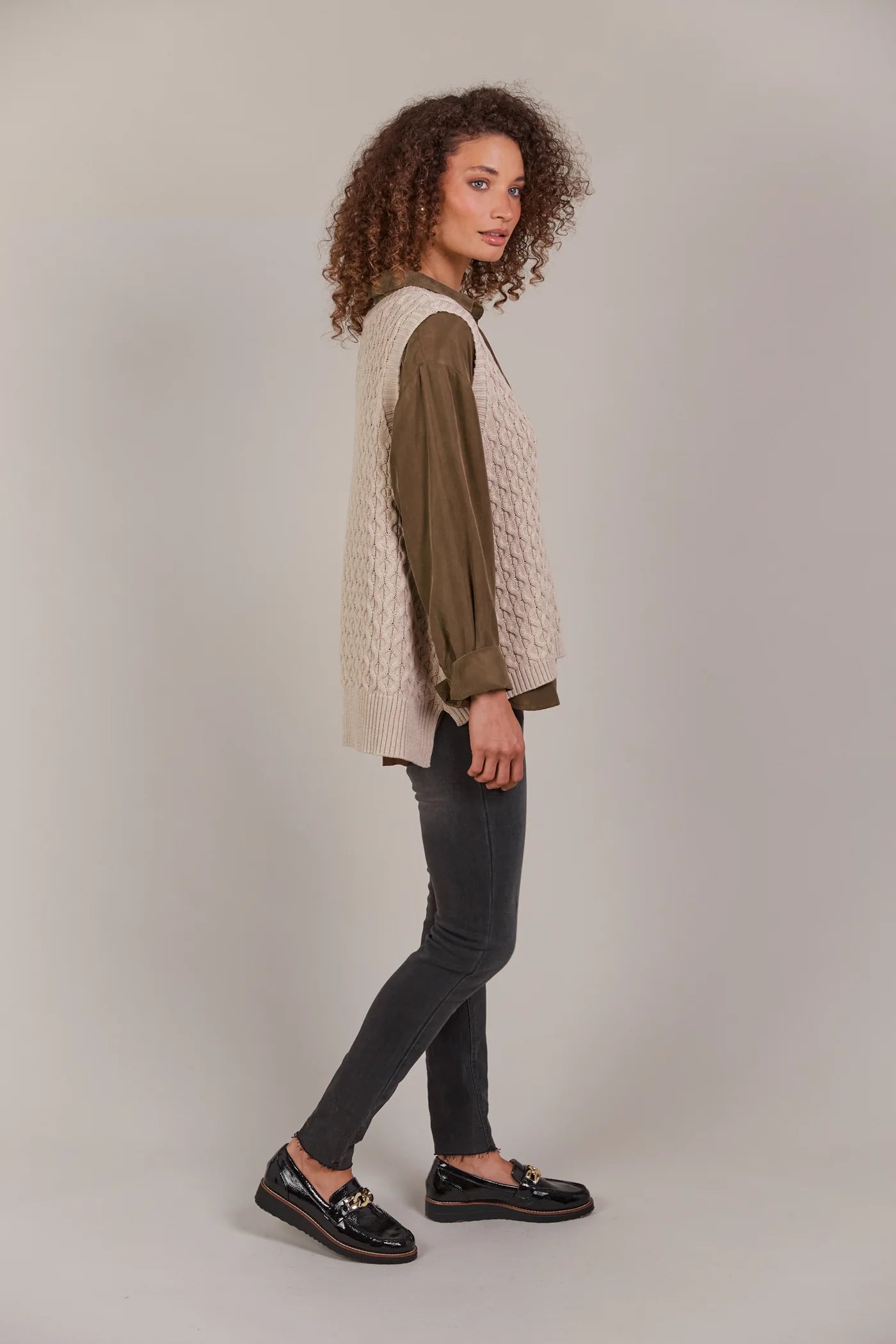 Collection of Eb & Ive Naviva Vest - Oat in a gallery layout