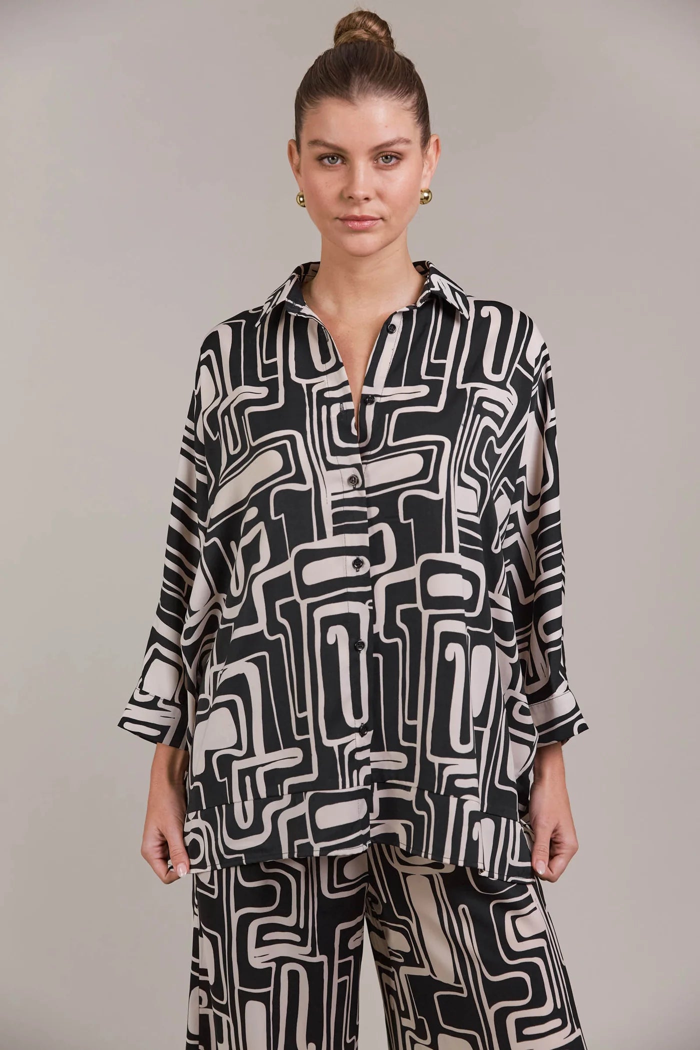 Image of Eb and Ive Elsie Relaxed Shirt - Geo
