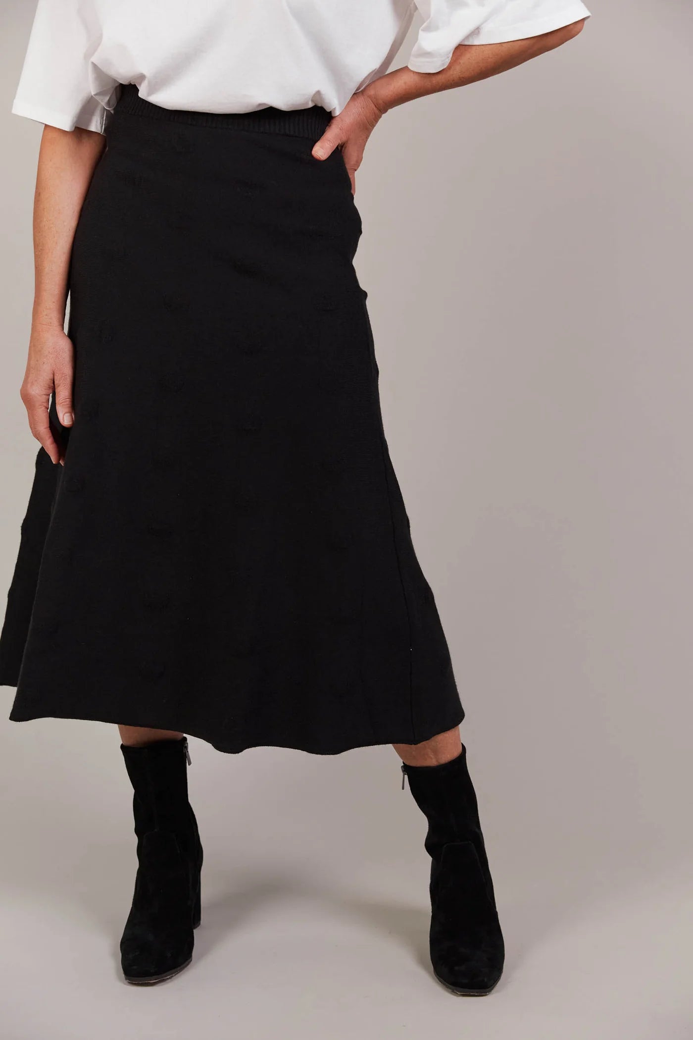 Collection of Eb and Ive Masa Knit Skirt - Black in a gallery layout