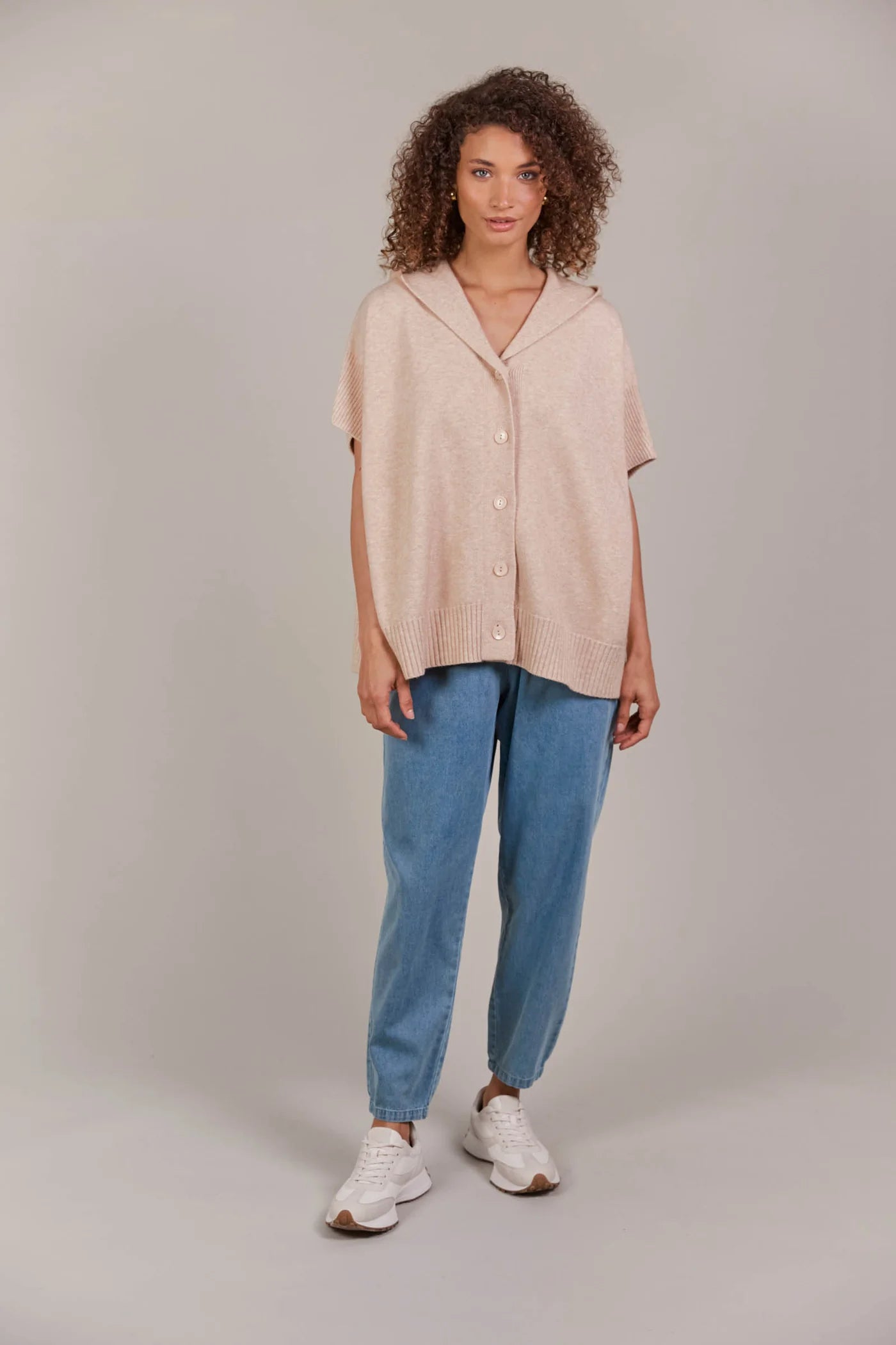 Collection of Eb and Ive Estel Hood Knit - Oat in a gallery layout