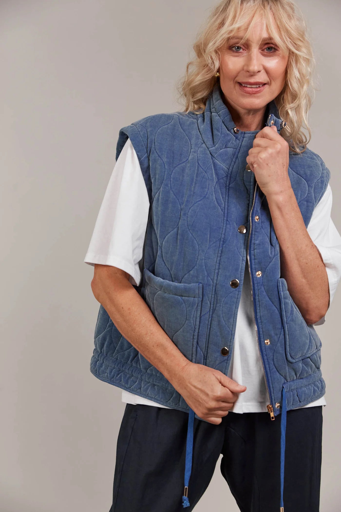 Eb and Ive Pepi Vest - Denim