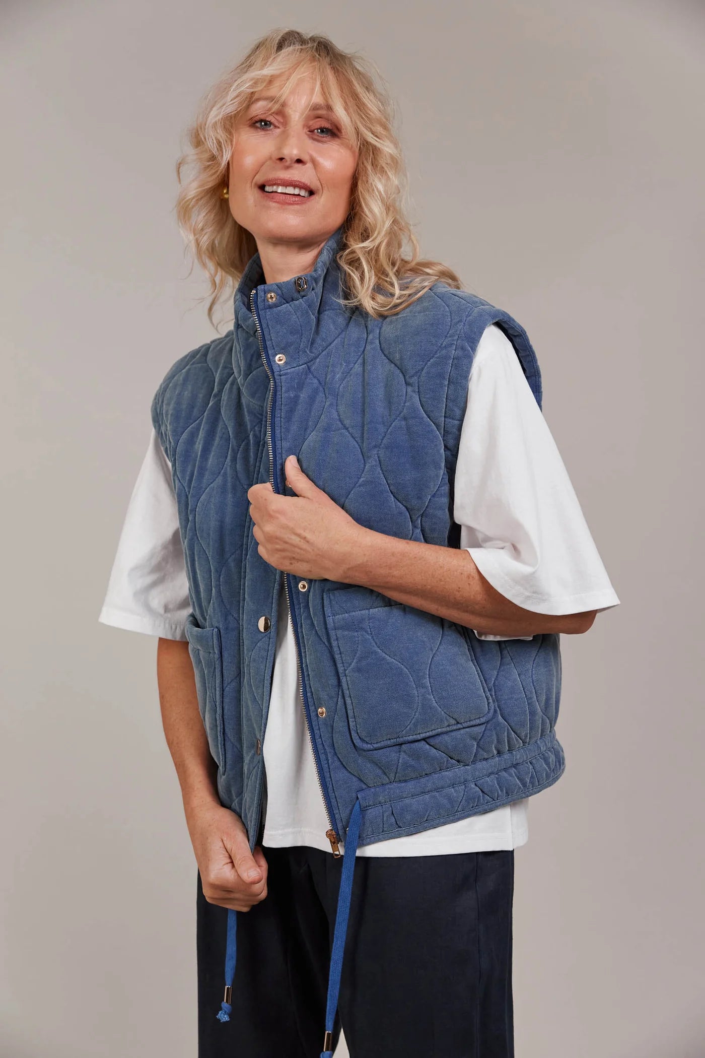 Eb and Ive Pepi Vest - Denim