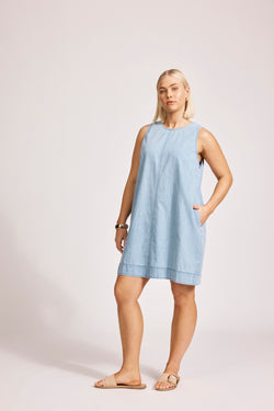 Collection of Eb and Ive Melenia Denim Tank Dress - Denim in a gallery layout