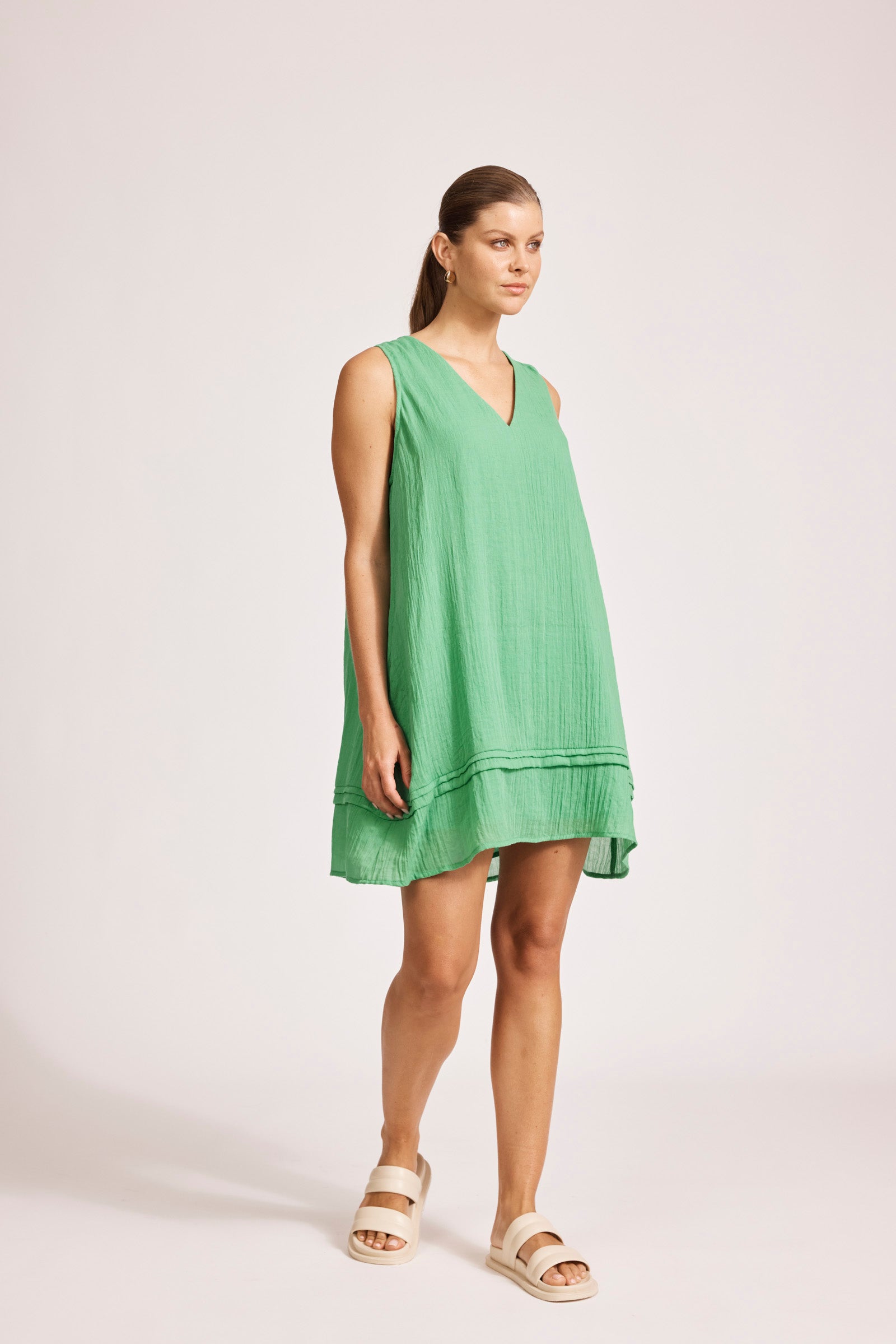 Collection of Eb and Ive Orsula Tank Dress - Jade in a gallery layout