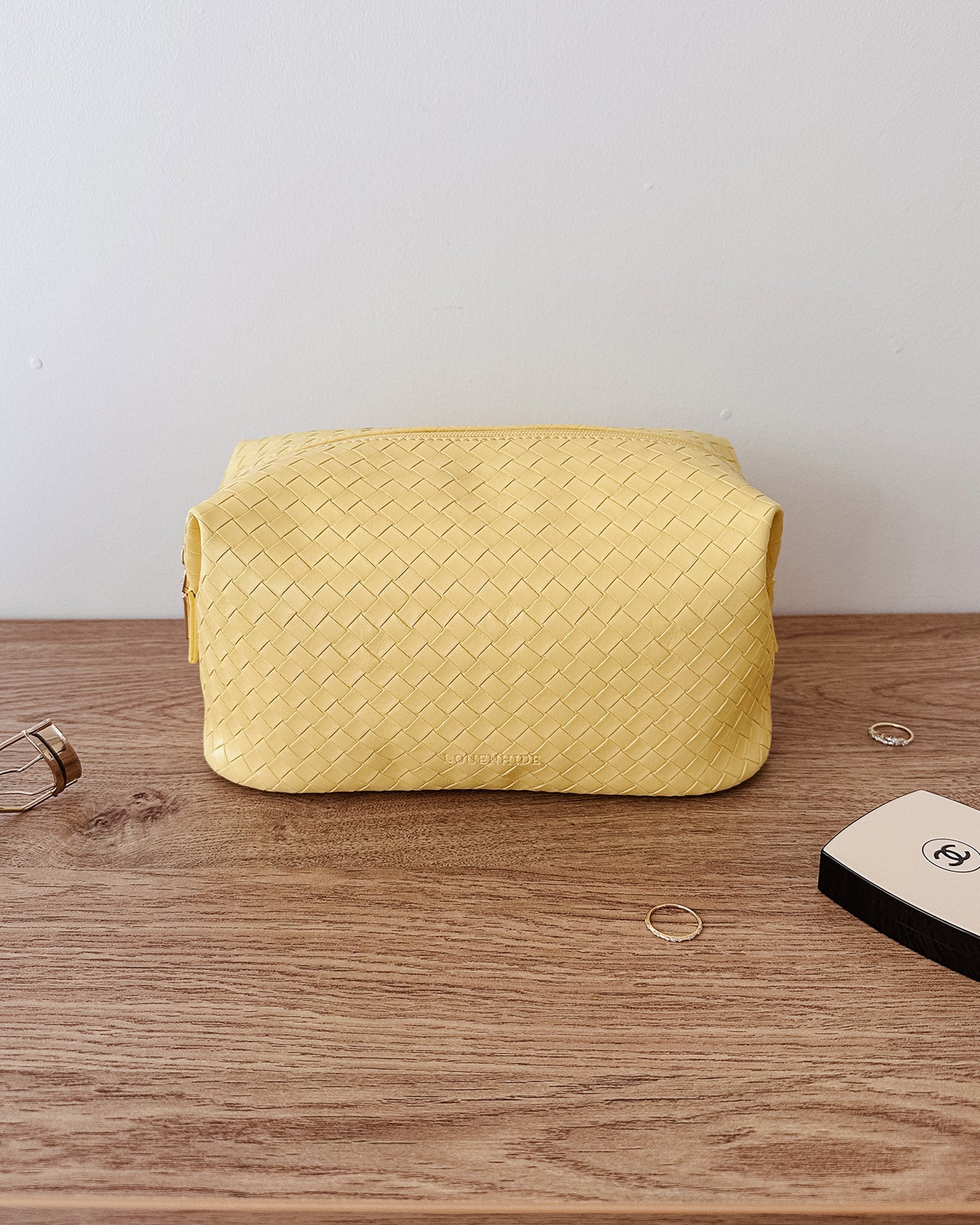 Louenhide Lucinda Woven Cosmetic Case - Butter Yellow