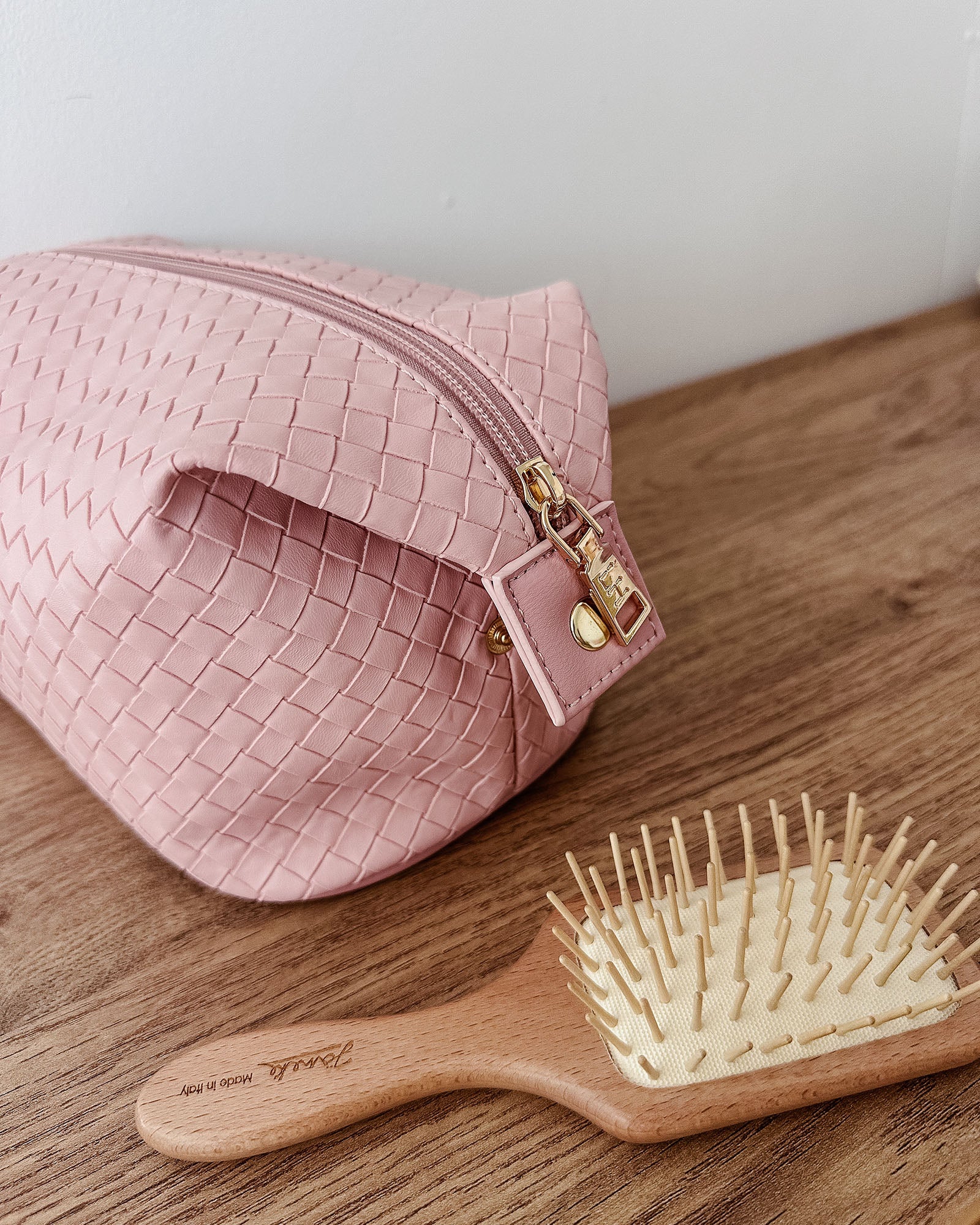 Louenhide Lucinda Woven Cosmetic Case - Pink