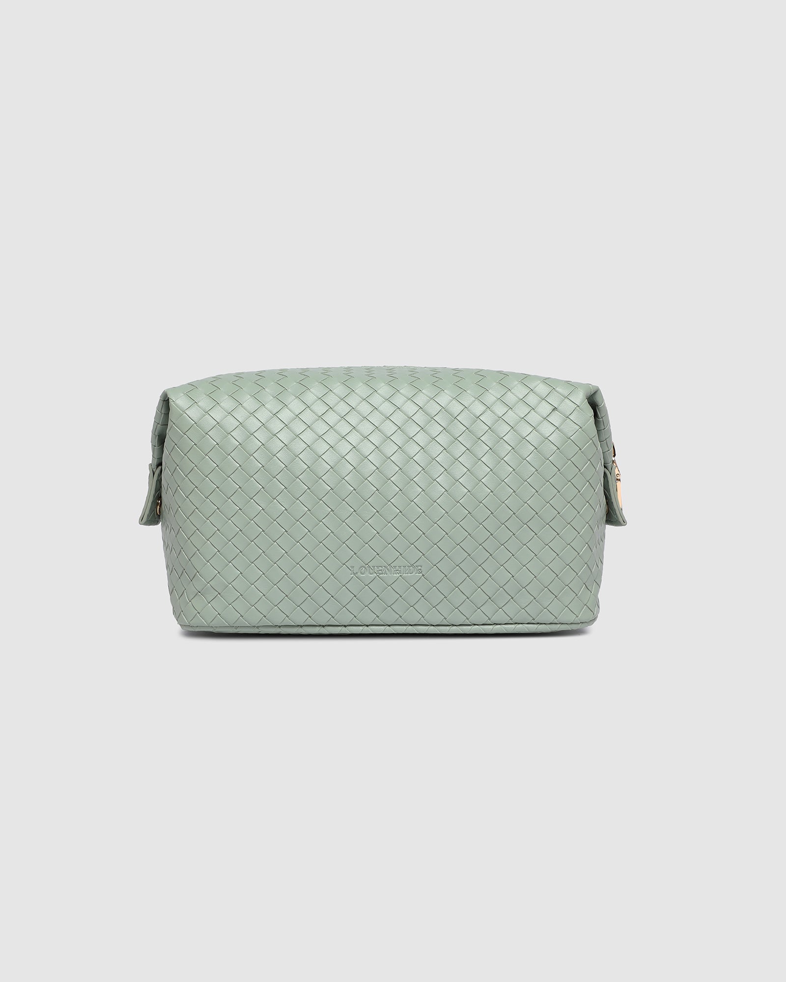 Collection of Louenhide Lucinda Woven Cosmetic Case - Sage Green in a gallery layout