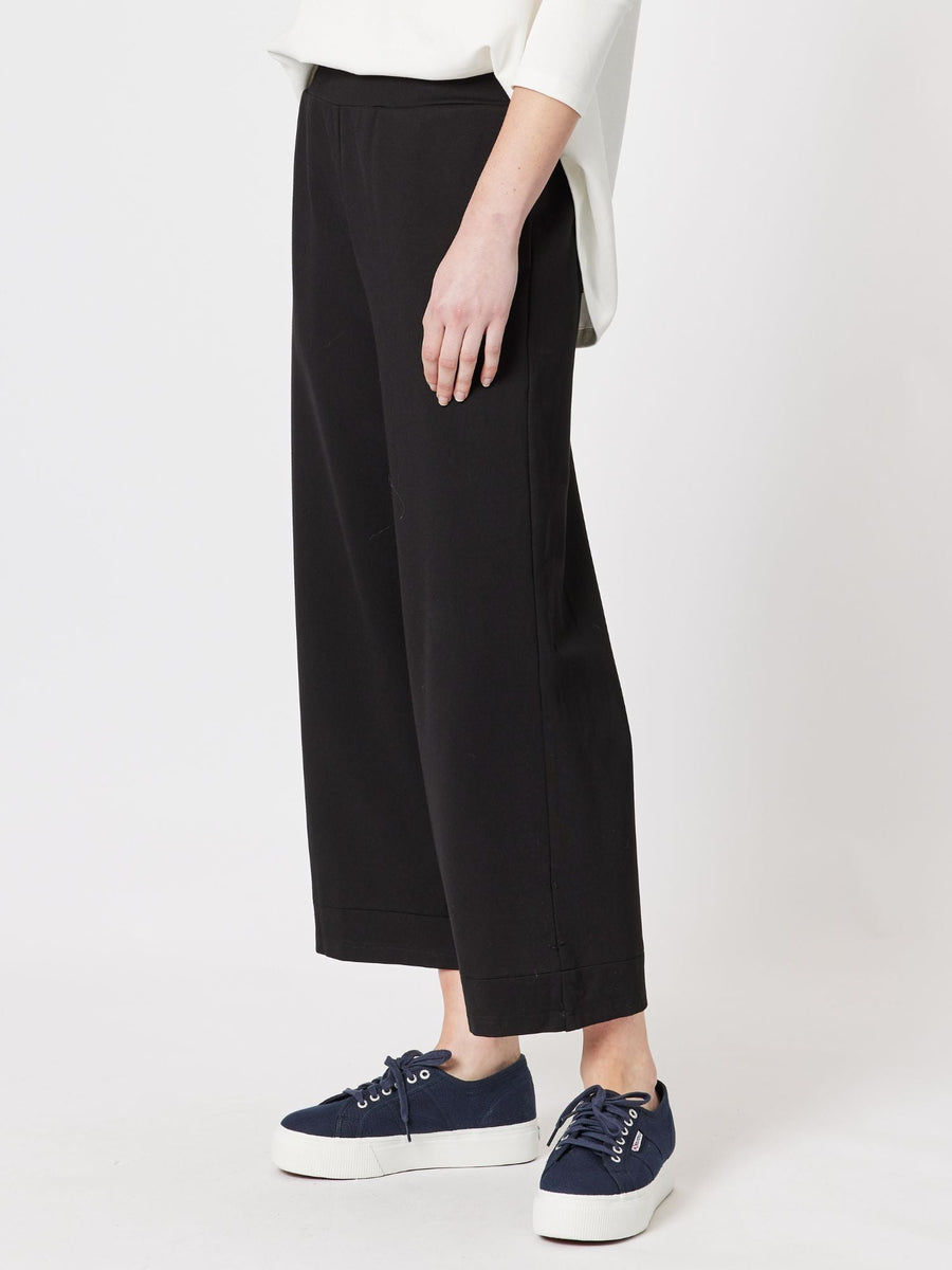 Collection of Clarity Kimmy Ponti Wide Leg Pant - Black in a gallery layout