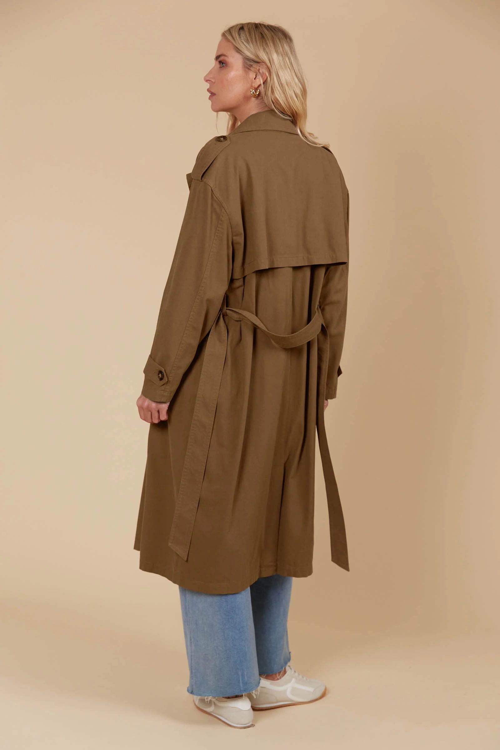 Collection of Isle of Mine Freya Trench Coat - Toffee in a gallery layout