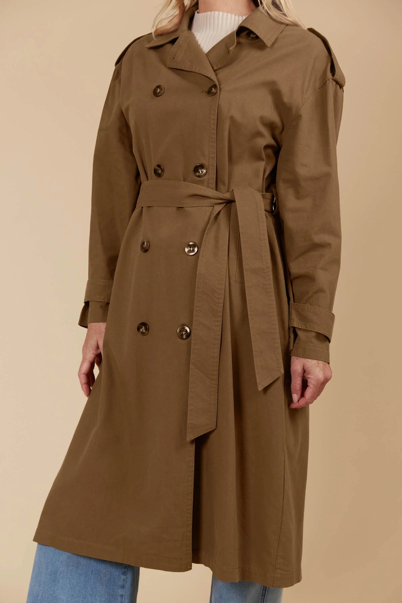 Collection of Isle of Mine Freya Trench Coat - Toffee in a gallery layout