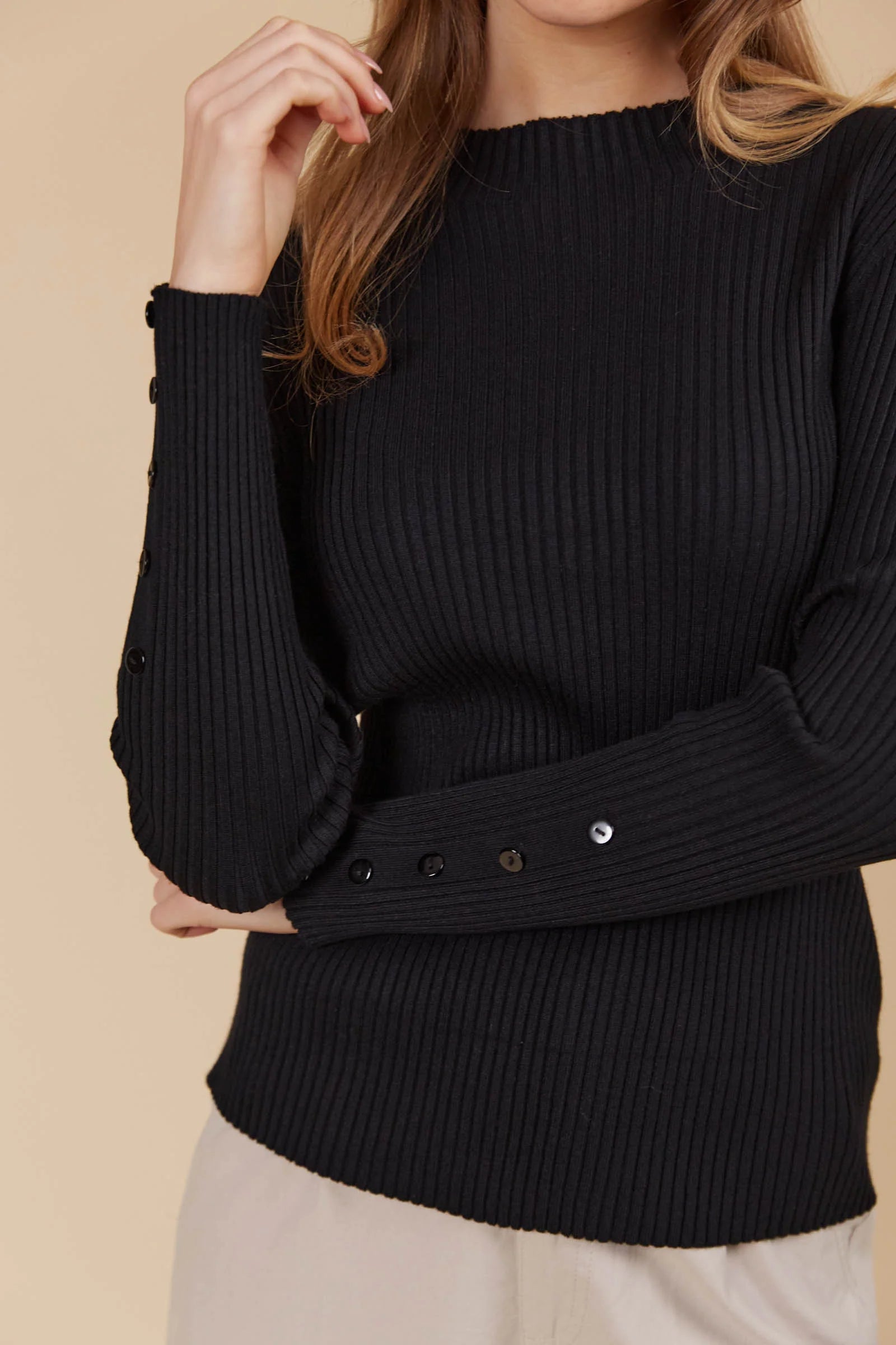 Collection of Isle of Mine Juno Knit Top - Onyx in a gallery layout