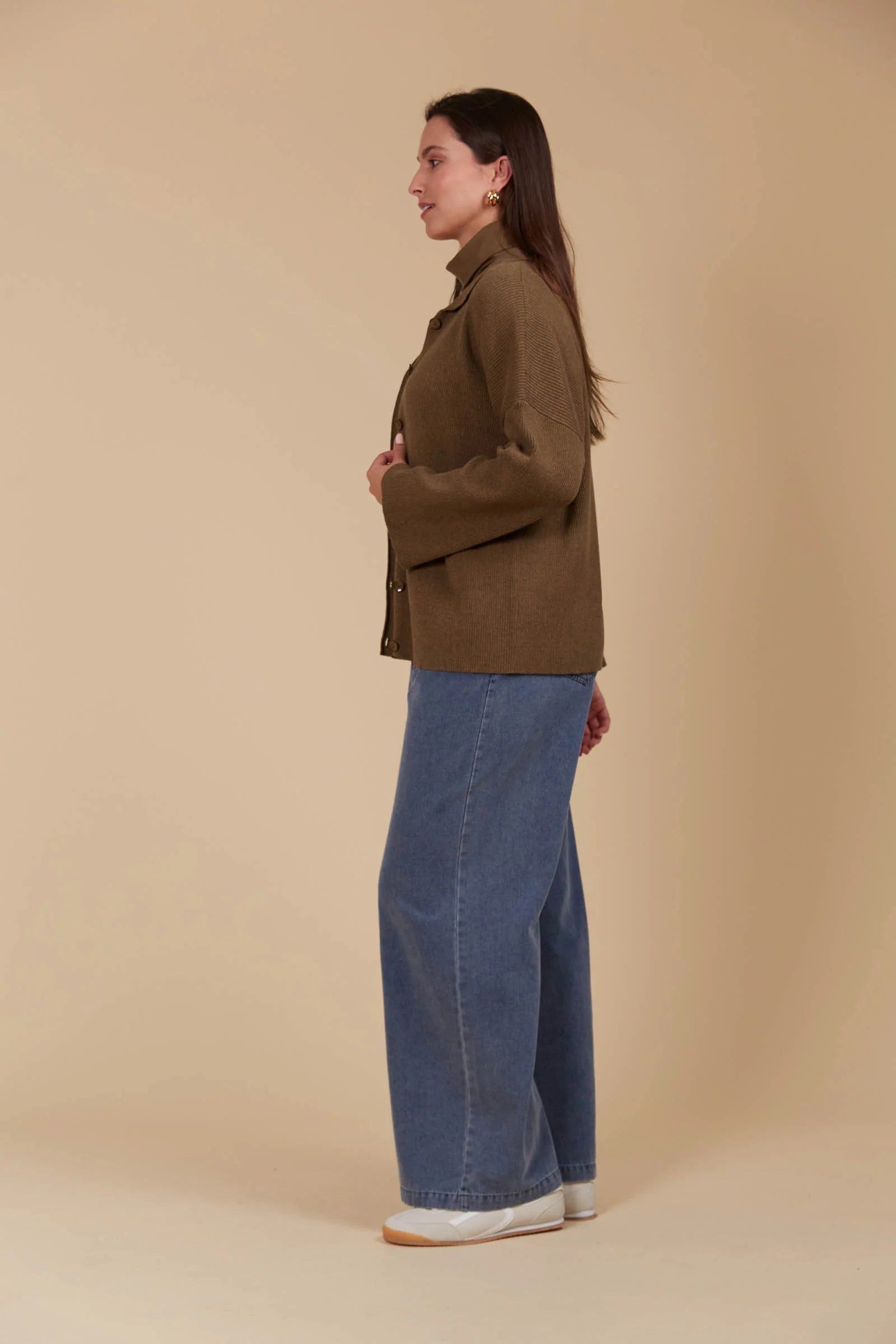 Collection of Isle of Mine Tala Knit Shirt - Toffee in a gallery layout