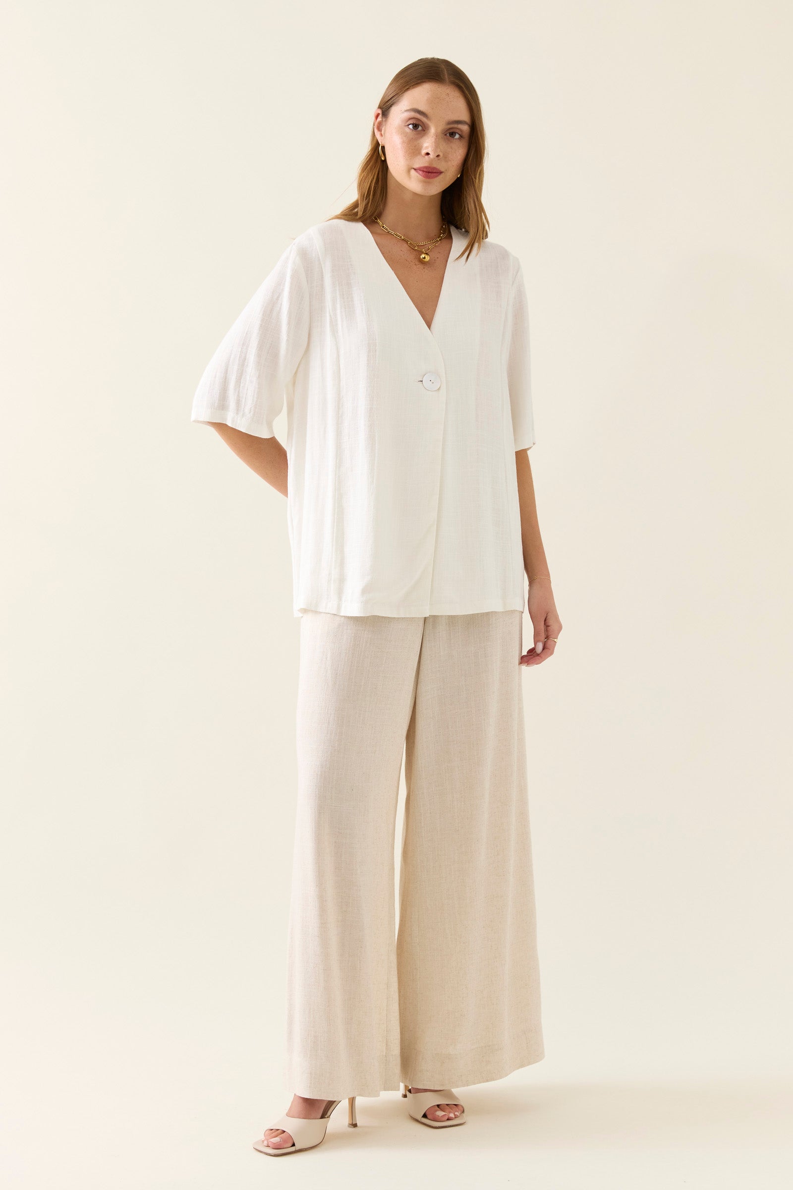 Isle Of Mine Ingrid Button Top - Lotus