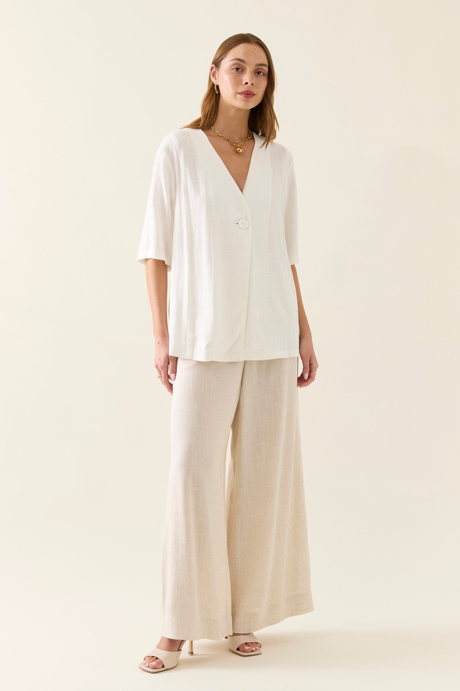 Isle Of Mine Ingrid Button Top - Lotus