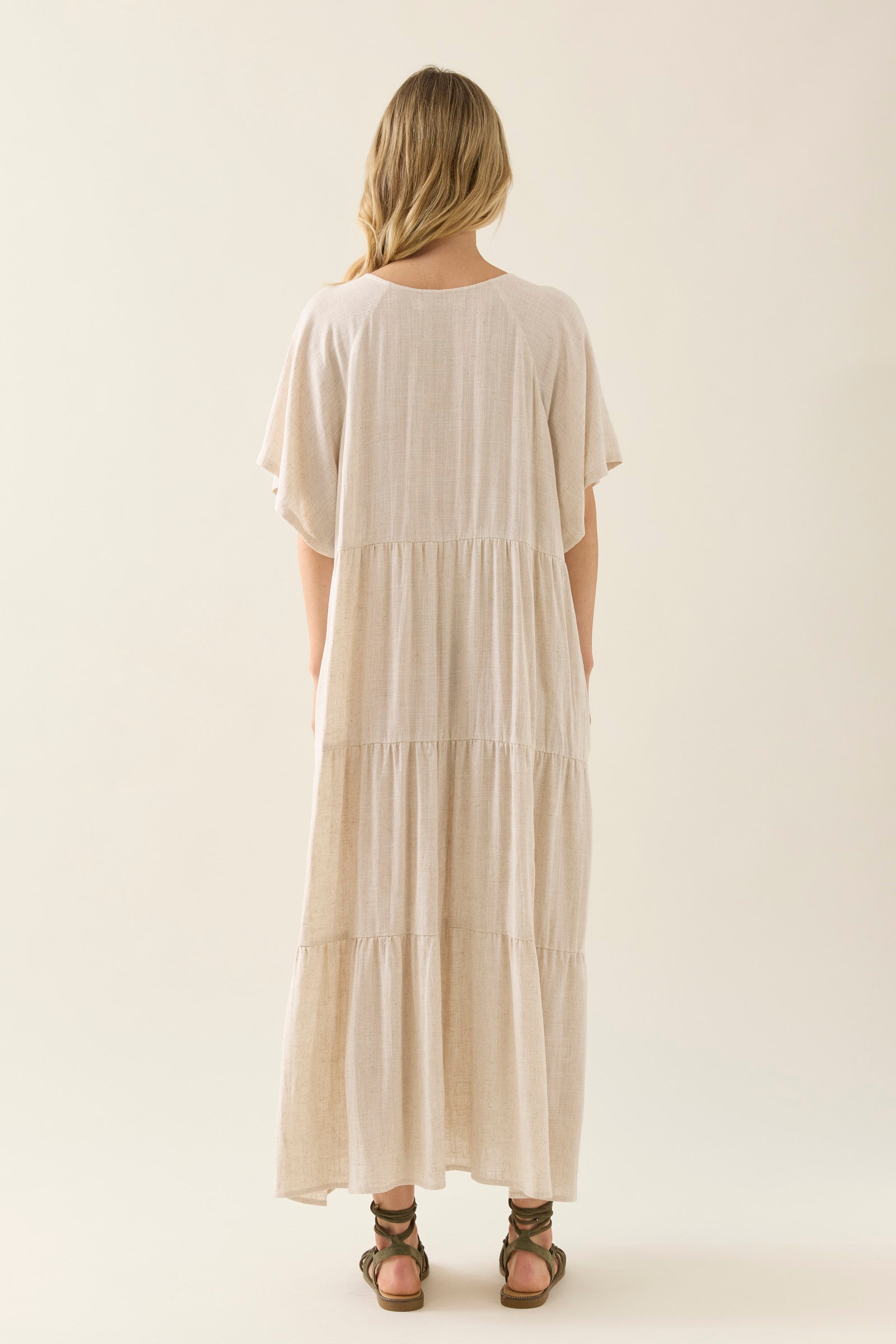 Isle Of Mine Tiered Maxi Dress - Canvas