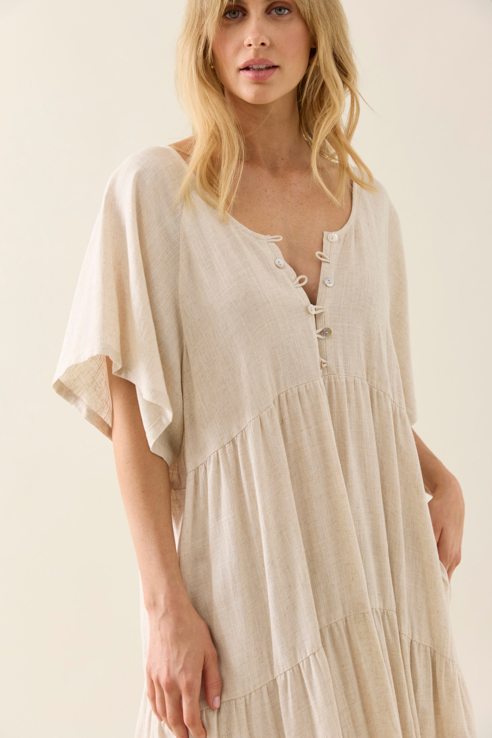 Collection of Isle Of Mine Tiered Maxi Dress - Canvas in a gallery layout