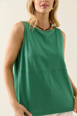 Collection of Isle Of Mine Edith Tank - Green in a gallery layout