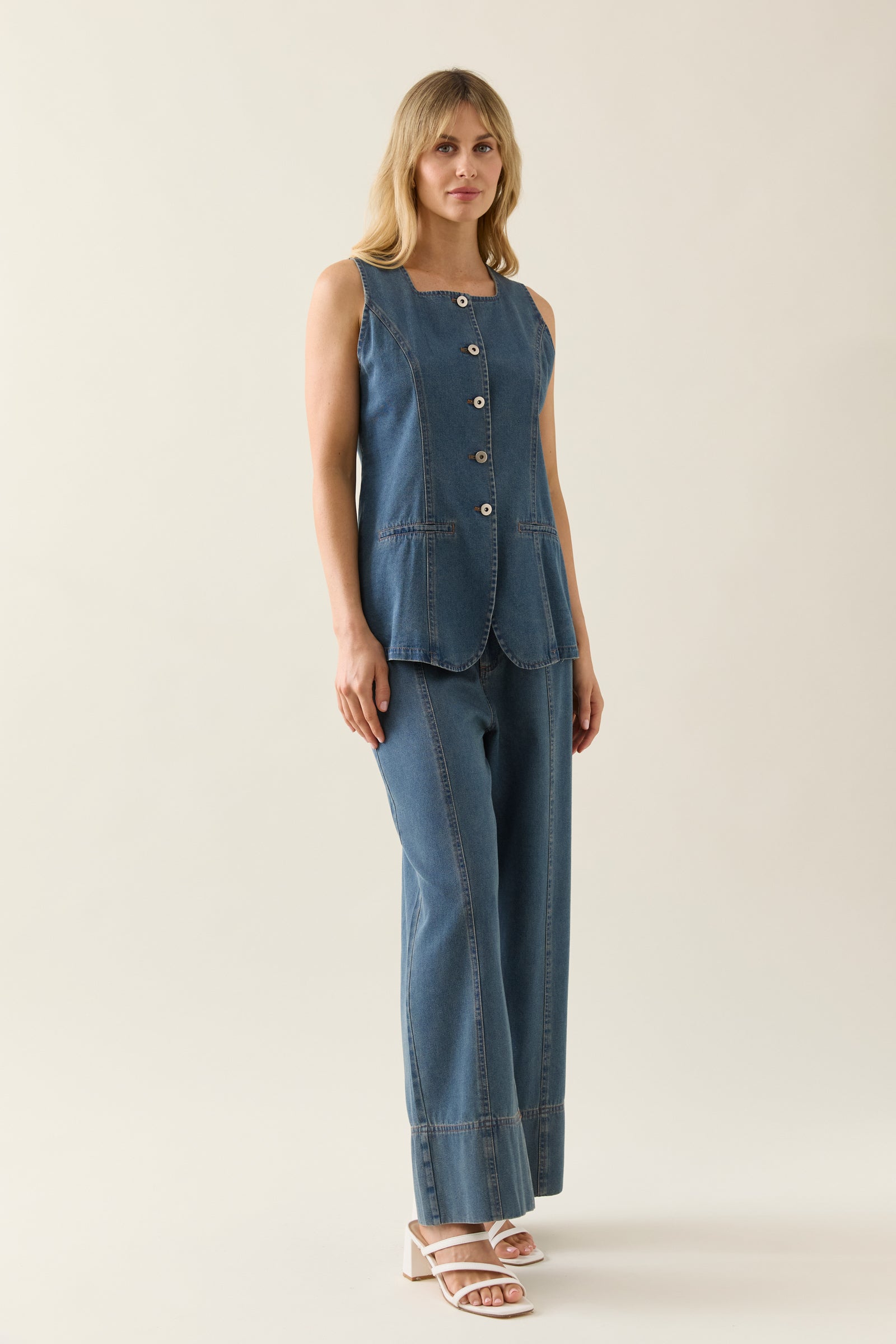 Isle Of Mine Sophie Denim Vest - Drift